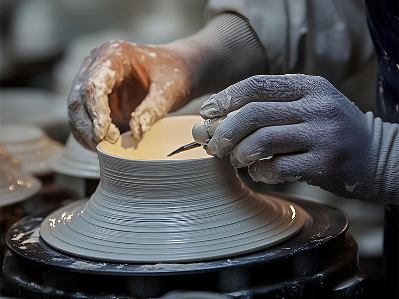 Surowce ceramicznej zastawy stołowej kontrolują proces formowania gliny, zapewniając stałą jakość zastawy stołowej